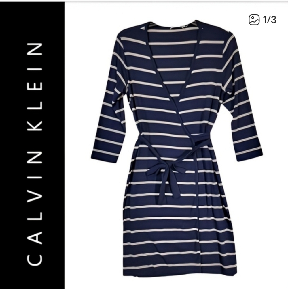Calvin Klein Jersey Wrap Dress